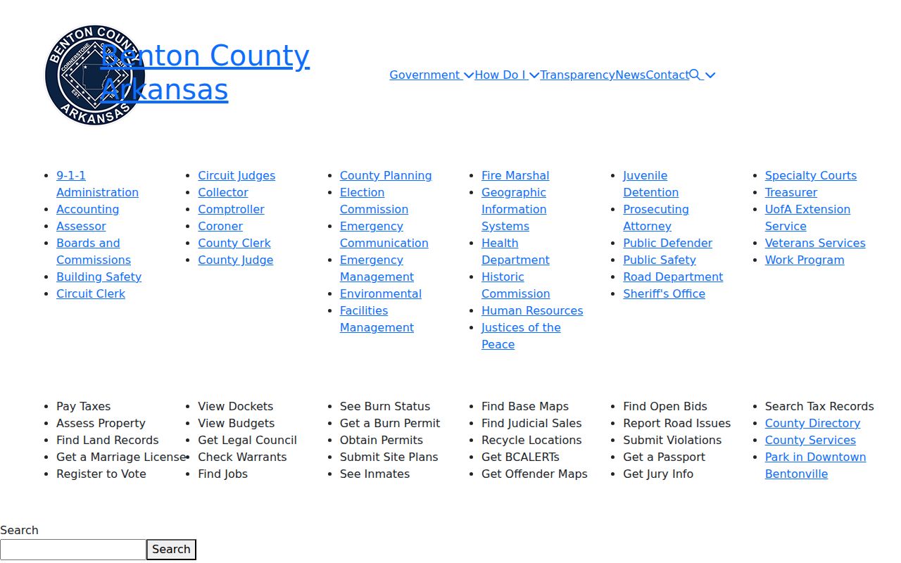 Benton County people search public records portal screenshot