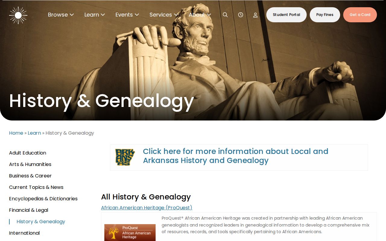 Benton County people search Bentonville Public Library genealogy screenshot